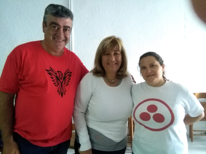 Diego Cintas y Rosa González junto a Paola Harris, investigadora del fenómeno OVNI - Monte Perdido - Huesca (España) - 23, 24 y 25 de junio de 2017